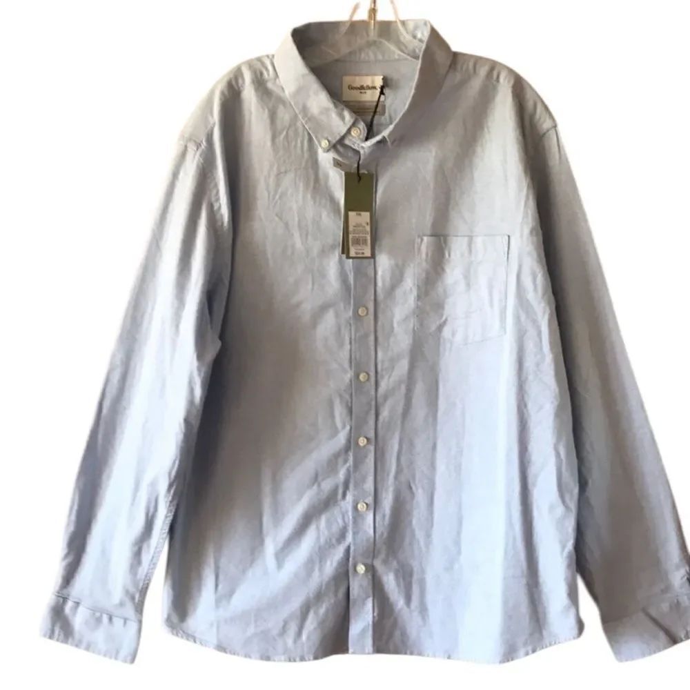 NEW Goodfellow Mens Light Blue Oxford